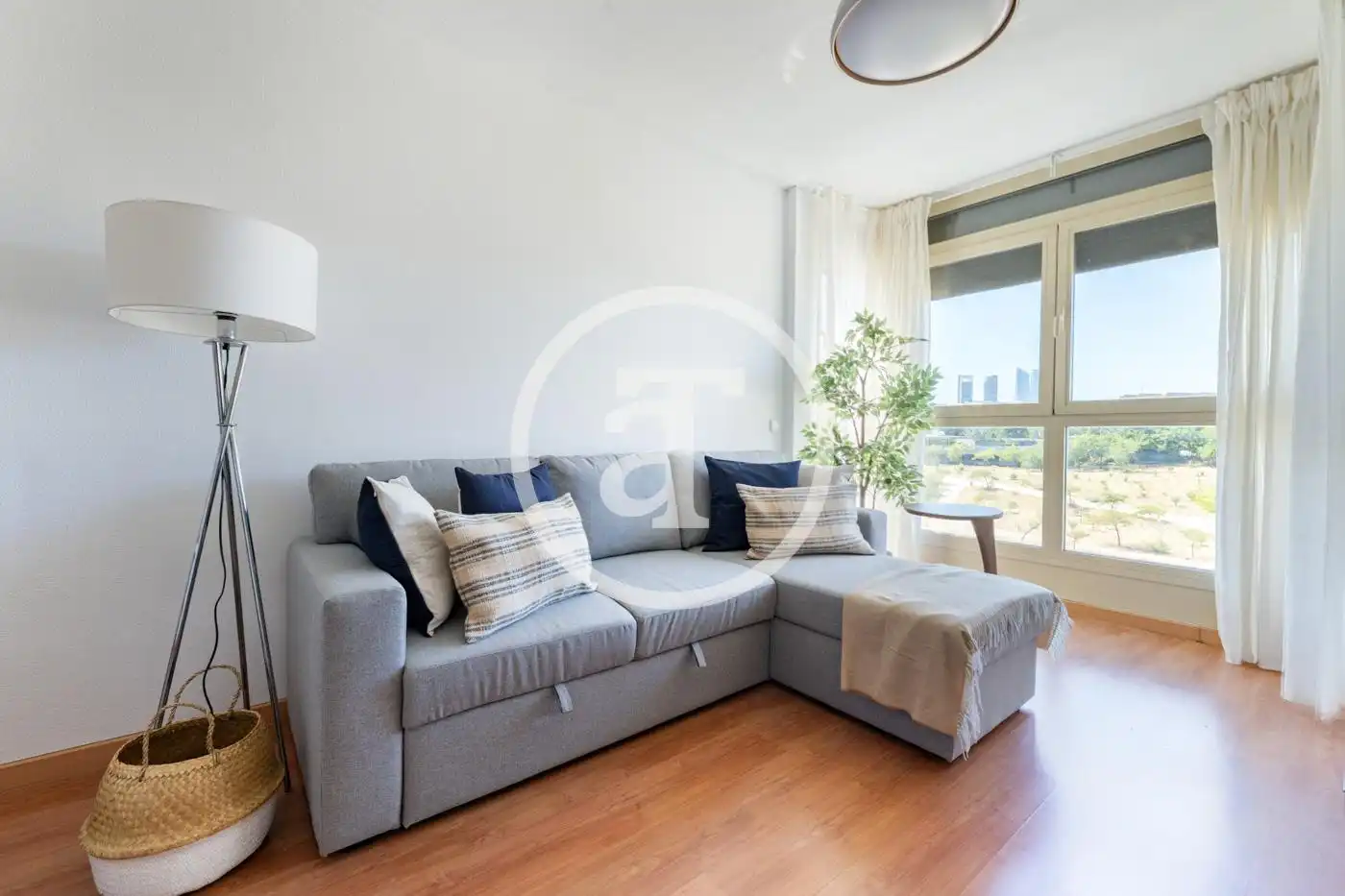 Sala de estar de Piso de alquiler en Madrid con Aire acondicionado, Calefacción y Amueblado