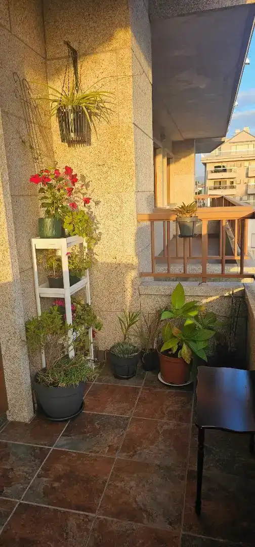 Terrasse von Wohnungen zur Miete in Sanxenxo mit Möbliert, Ofen und Waschmaschine