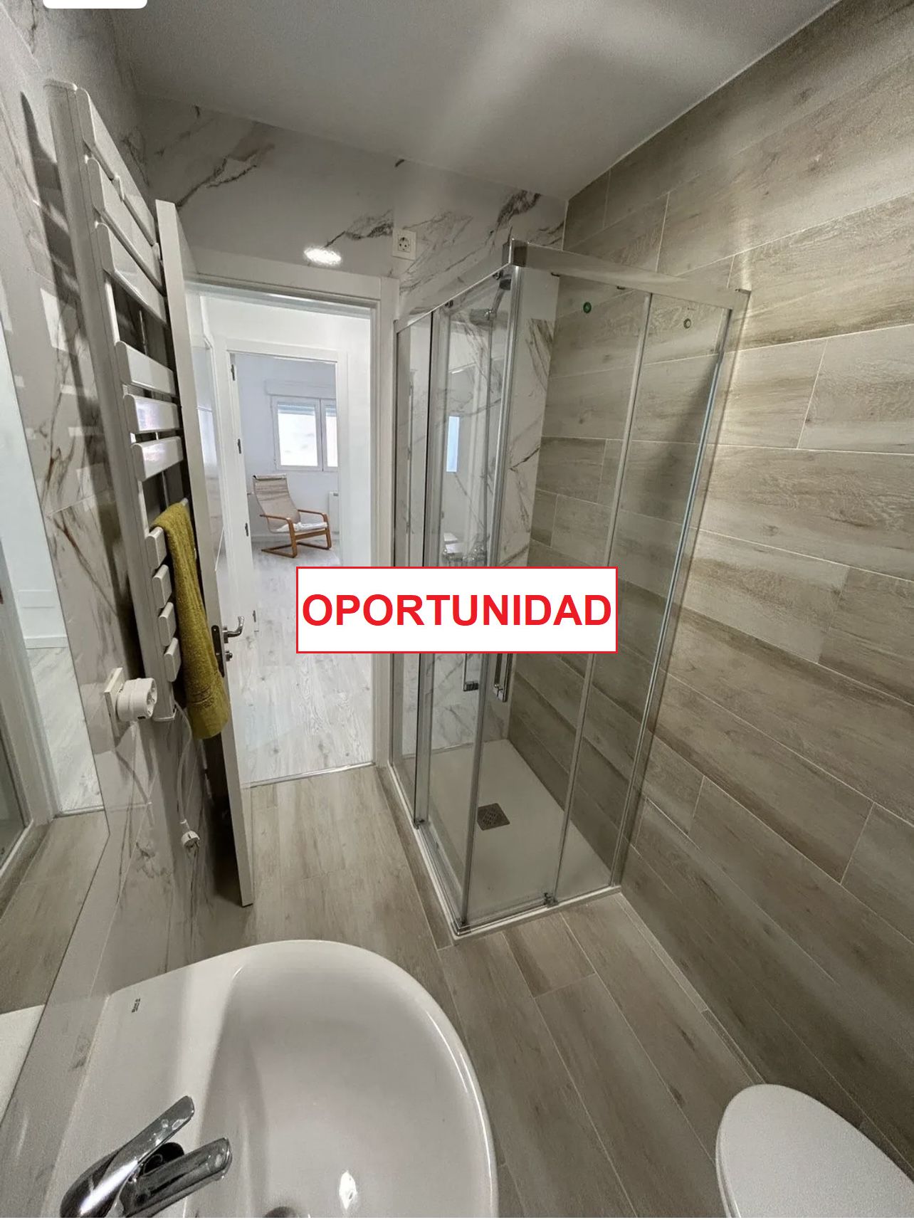 Baño de Piso de alquiler en Ciudad Real Capital con Calefacción y Terraza