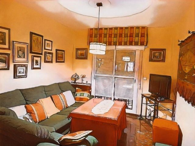 Sala d'estar de Casa adosada de lloguer en  Granada Capital amb Aire condicionat, Calefacció i Jardí privat