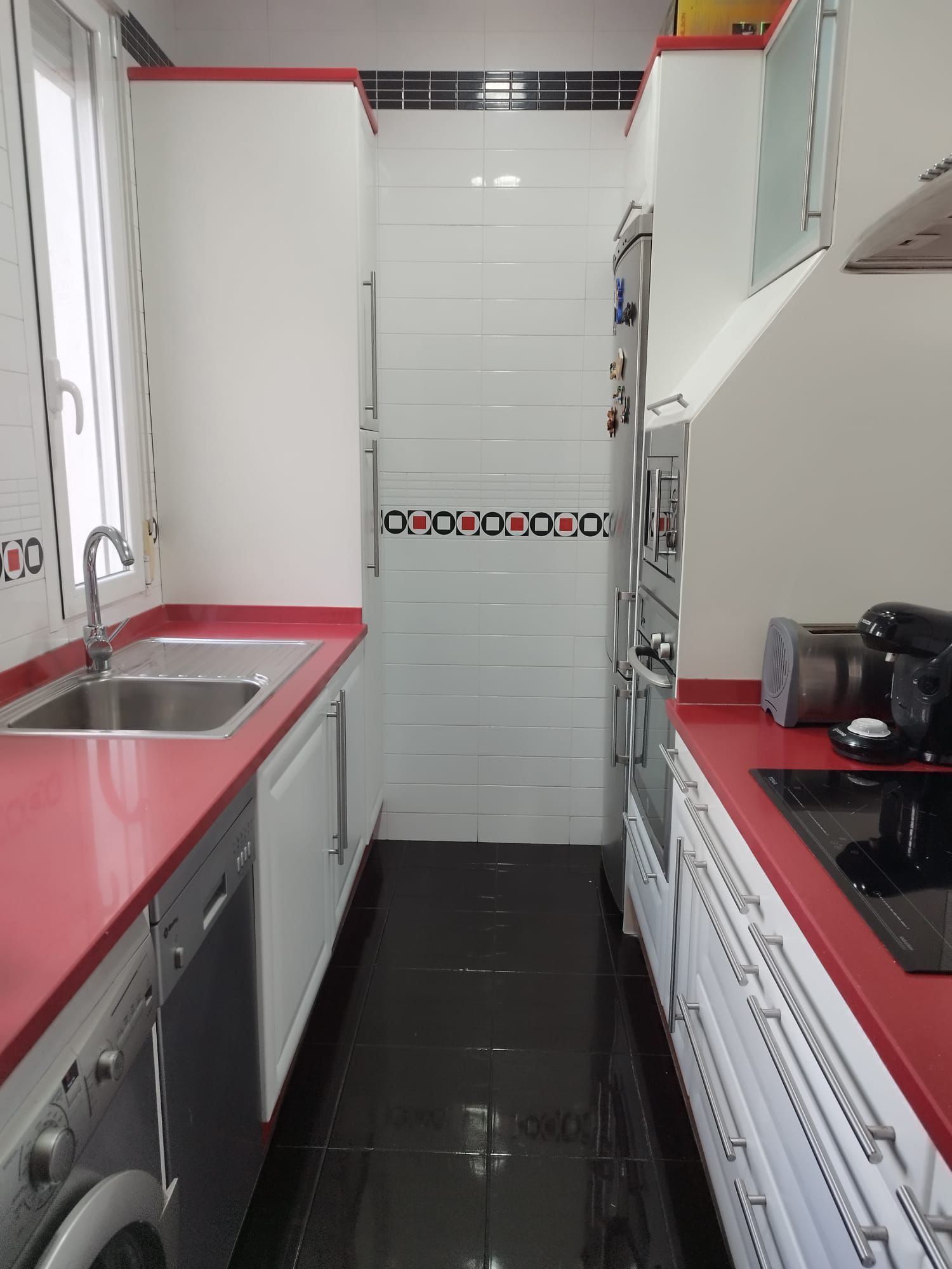 Kitchen of Flat to rent in  Madrid Capital  with Air Conditioner, Heating and Furnished