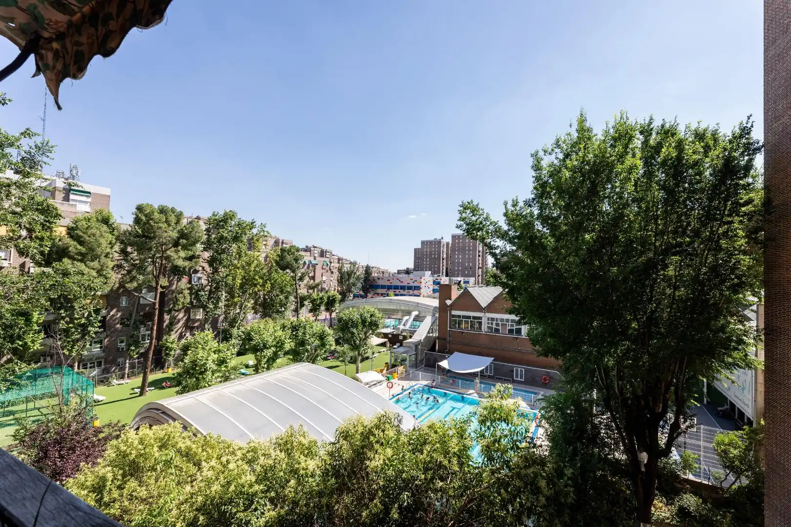 Terraza de Piso de alquiler en Madrid con Parquet