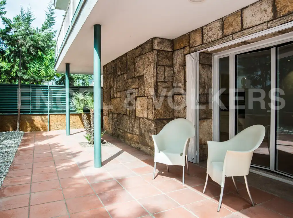 Terrace of Flat for rent in Barcelona  with Air Conditioner, Heating and Private garden