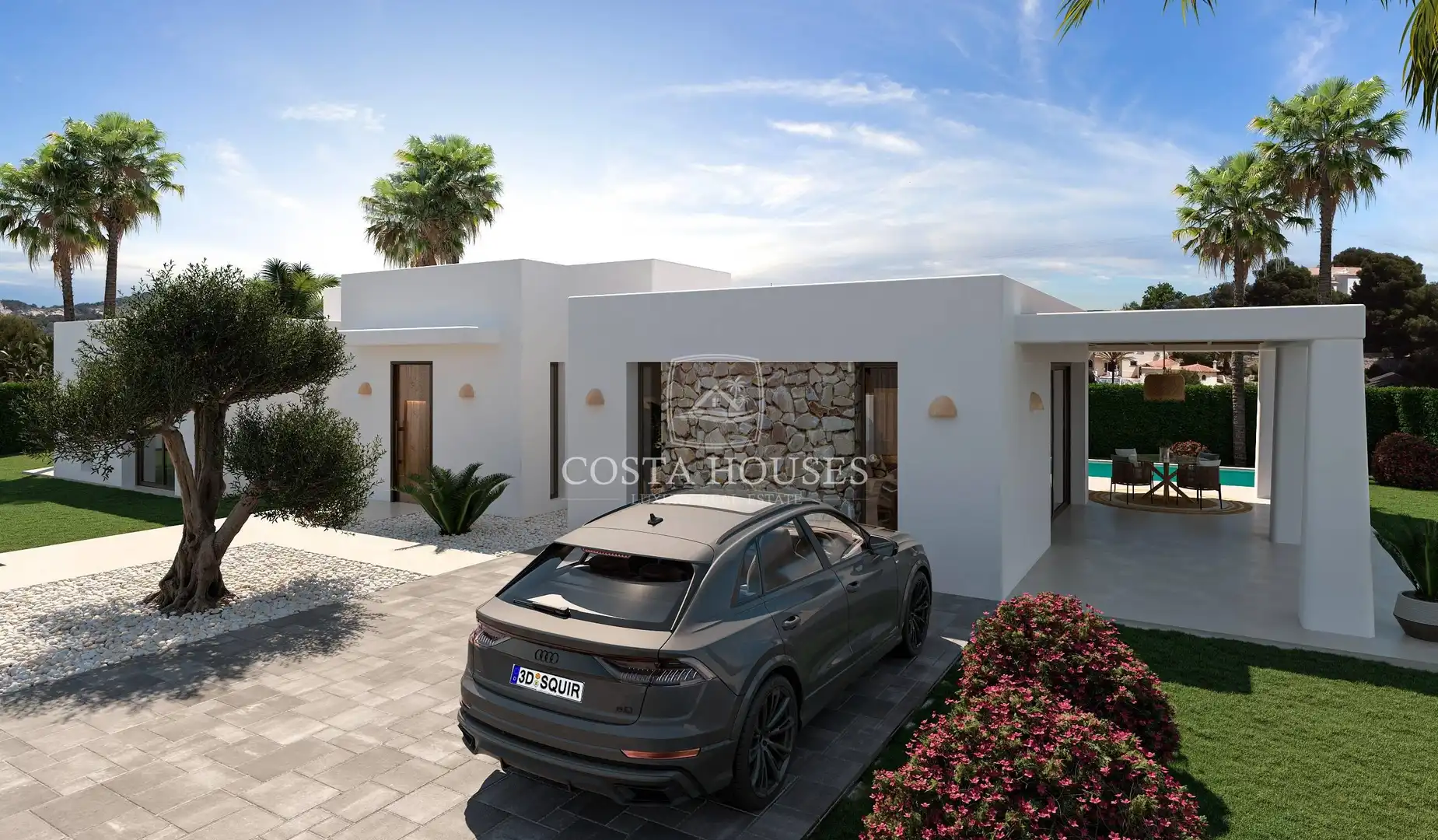 Vista exterior de Casa o xalet en venda en Jávea / Xàbia amb Aire condicionat, Jardí privat i Terrassa