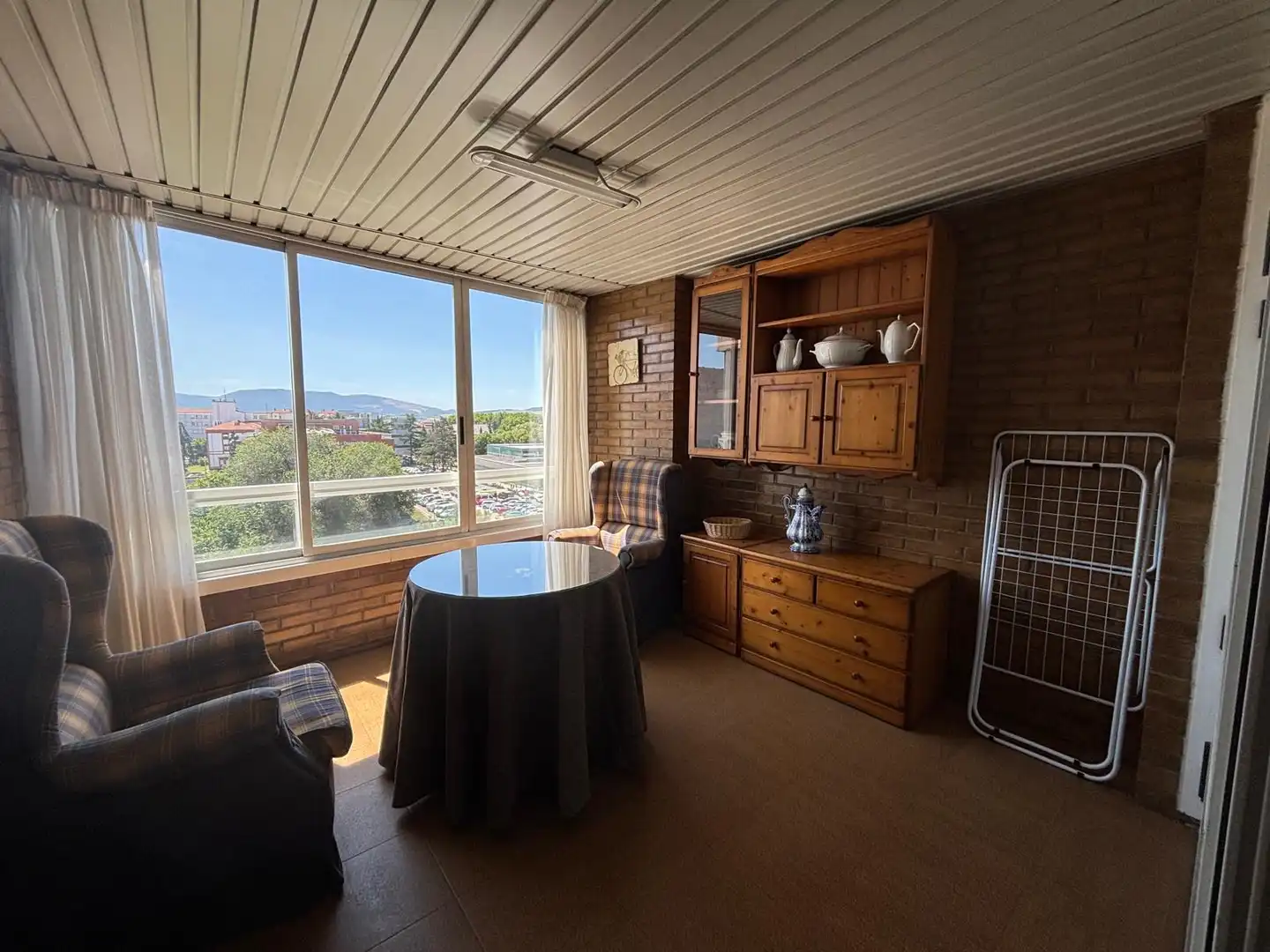 Terraza de Piso de alquiler en  Pamplona / Iruña con Calefacción, Parquet y Terraza