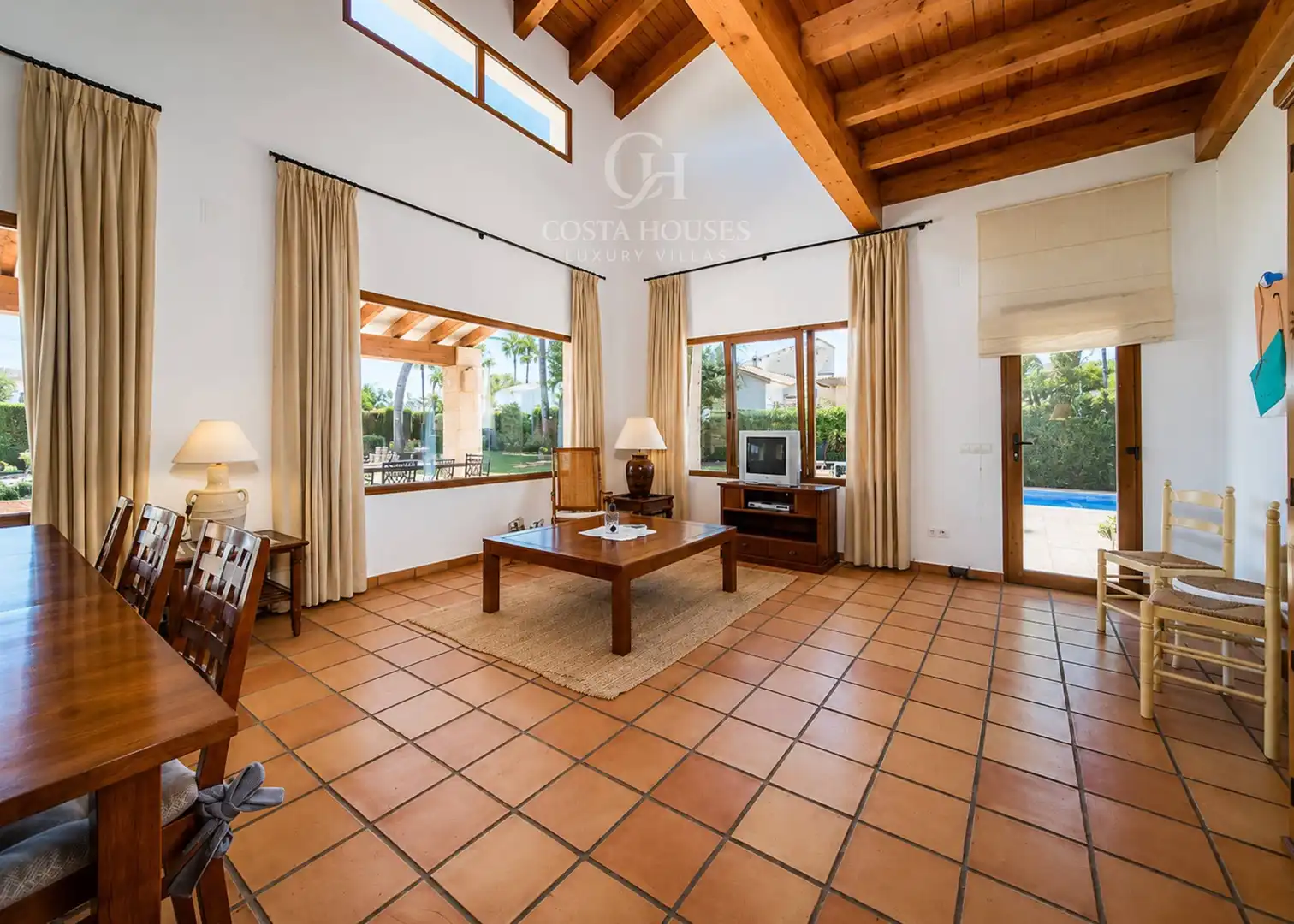 Sala d'estar de Casa o xalet en venda en Jávea / Xàbia amb Calefacció, Jardí privat i Terrassa