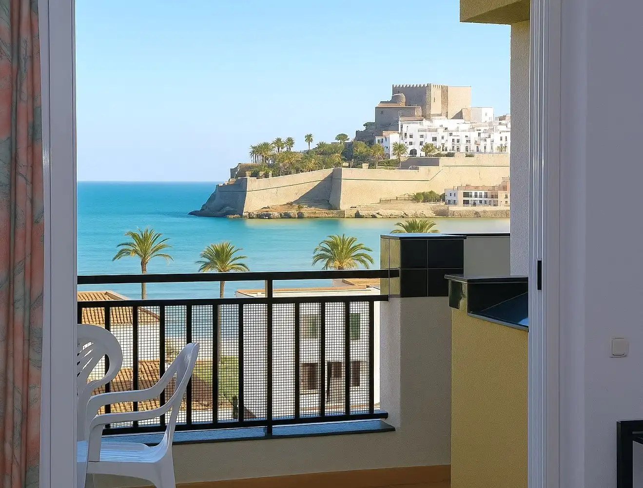 Terrasse von Wohnungen zur Miete in Peñíscola / Peníscola mit Terrasse, Möbliert und Ofen