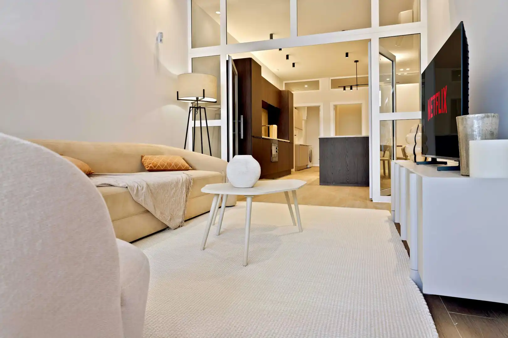Living room of Flat for rent in Valencia  with Air Conditioner, Furnished and Washing machine