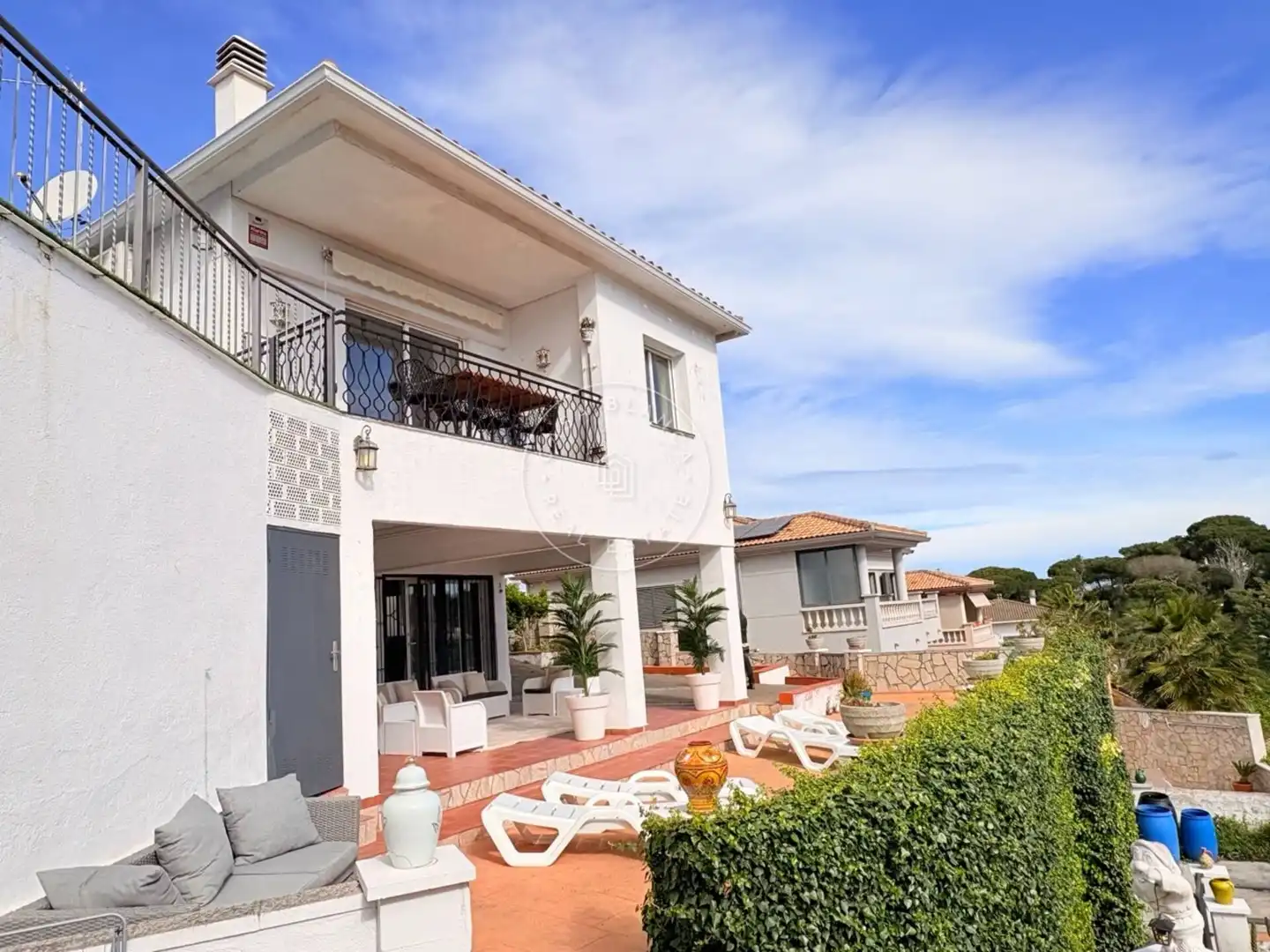 Terrassa de Casa o xalet en venda en Vidreres amb Aire condicionat, Jardí privat i Piscina