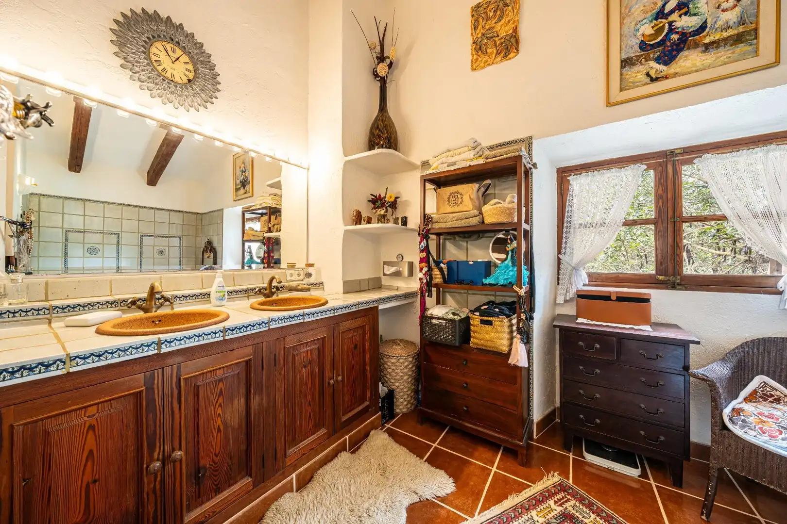 Baño de Finca rústica en venta en Algaida con Aire acondicionado, Calefacción y Jardín privado