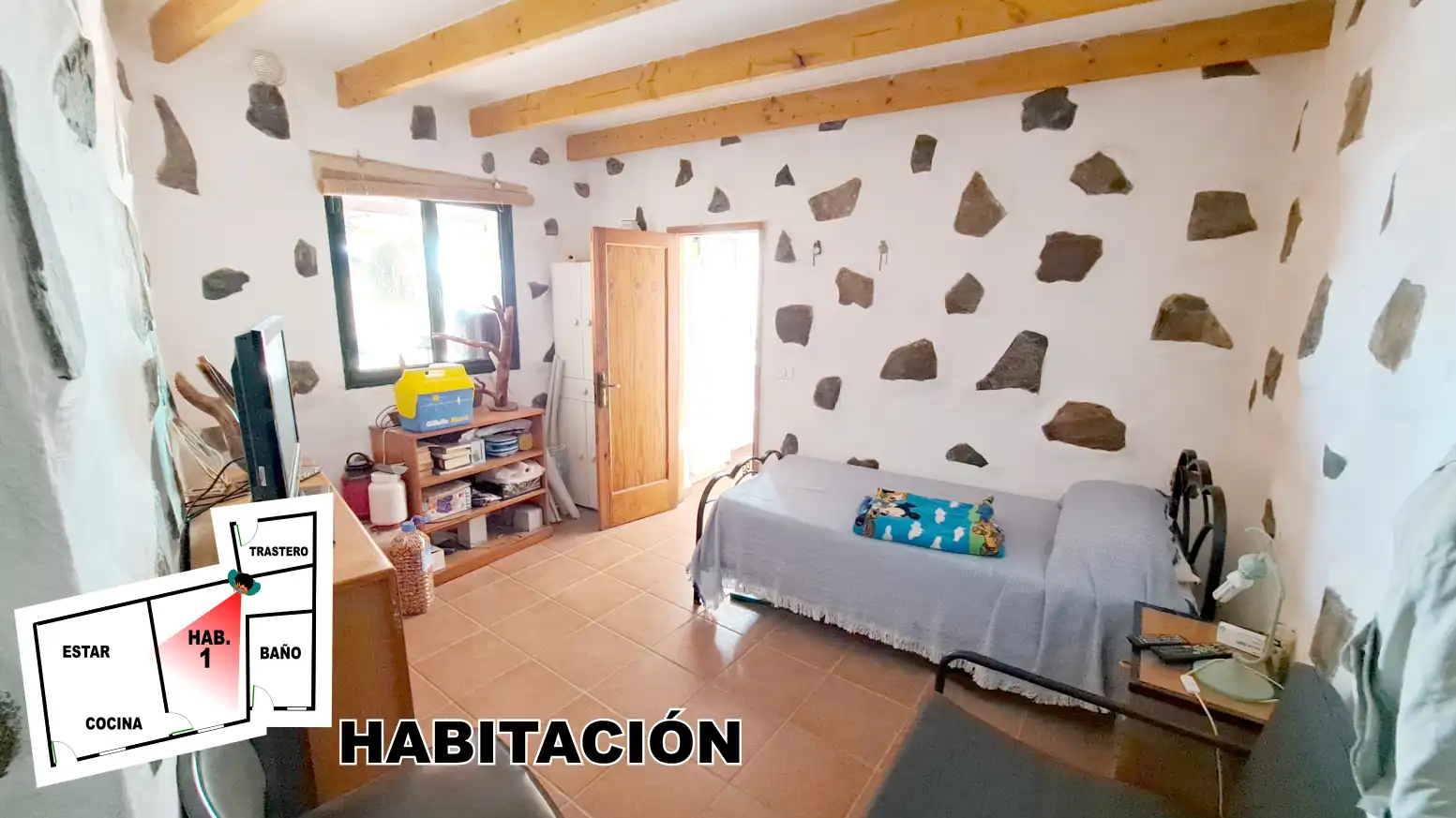 Habitación de Finca rústica en venta en Ingenio con Terraza, Horno y TV