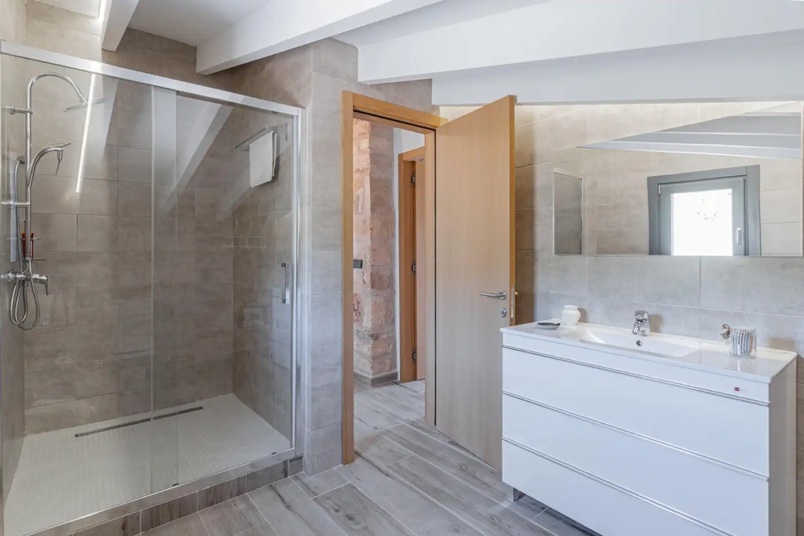 Badezimmer von Country house zur Miete in Manacor mit Klimaanlage, Heizung und Privatgarten