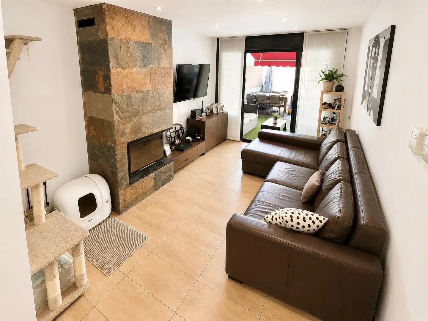 Sala d'estar de Casa o xalet en venda en Granollers amb Calefacció, Jardí privat i Terrassa