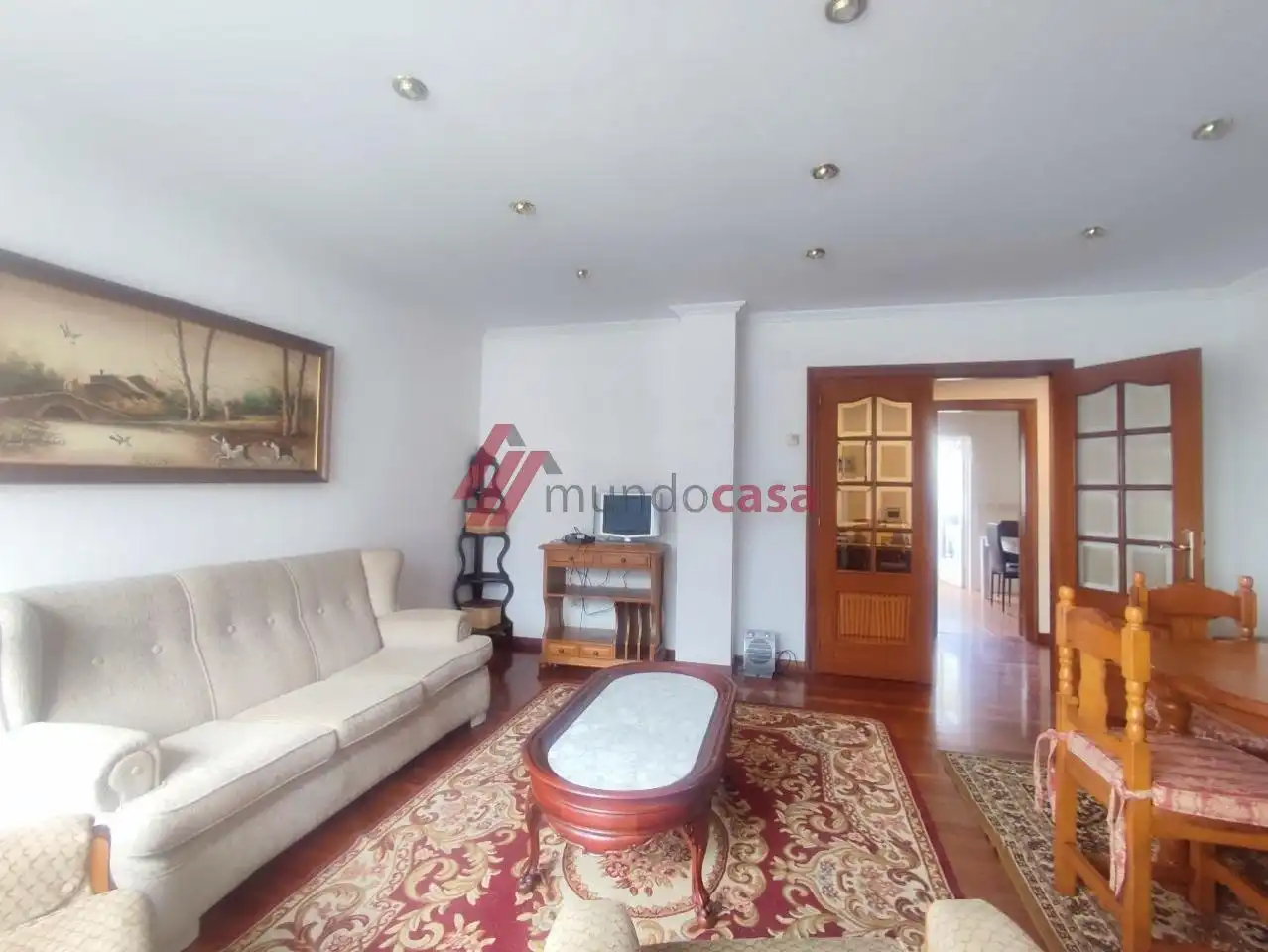 Wohnzimmer von Wohnung zur Miete in Ferrol mit Heizung, Parkett und Terrasse