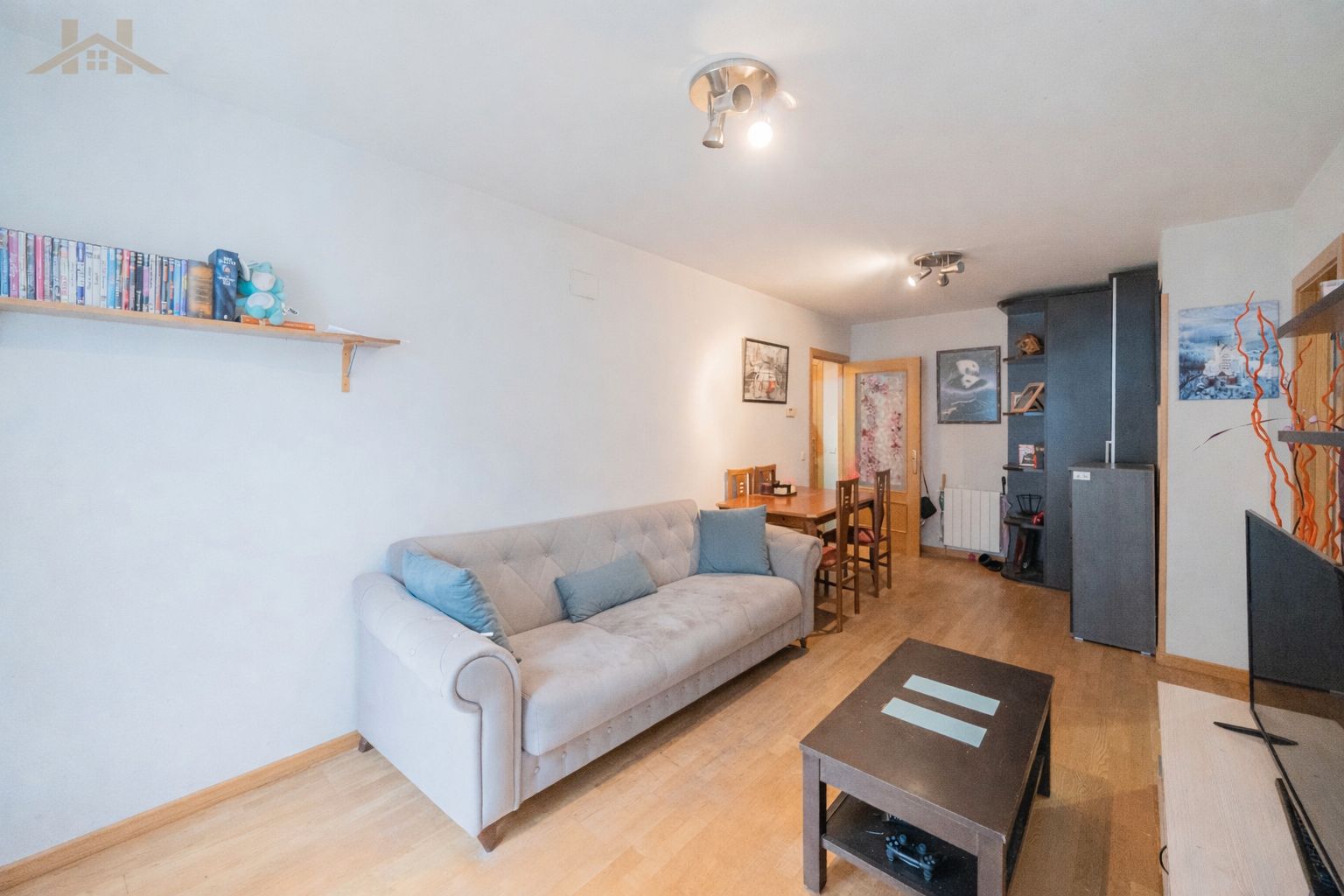 Living room of Flat for sale in Collado Villalba  with Heating, Parquet flooring and Terrace