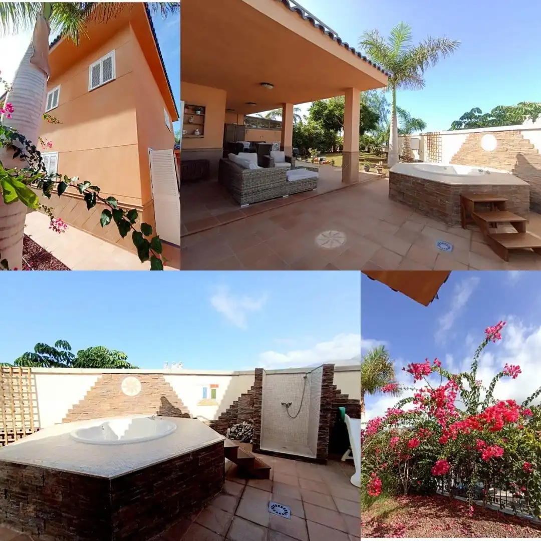Terraza de Casa adosada en venta en Santiago del Teide con Trastero, Jacuzzi y Piscina comunitaria