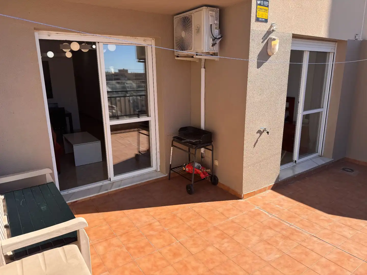 Terraza de Apartamento en venta en Roquetas de Mar con Aire acondicionado, Terraza y Amueblado