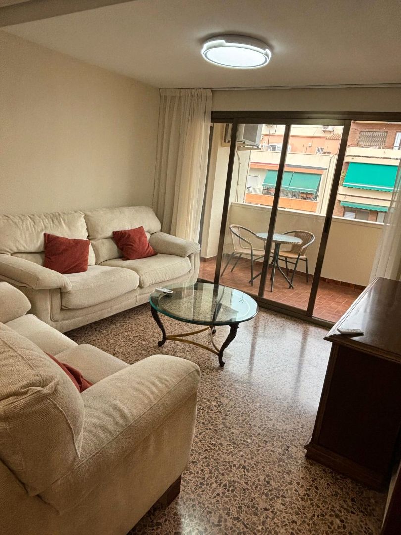 Living room of Flat to rent in  Valencia Capital  with Air Conditioner, Heating and Furnished