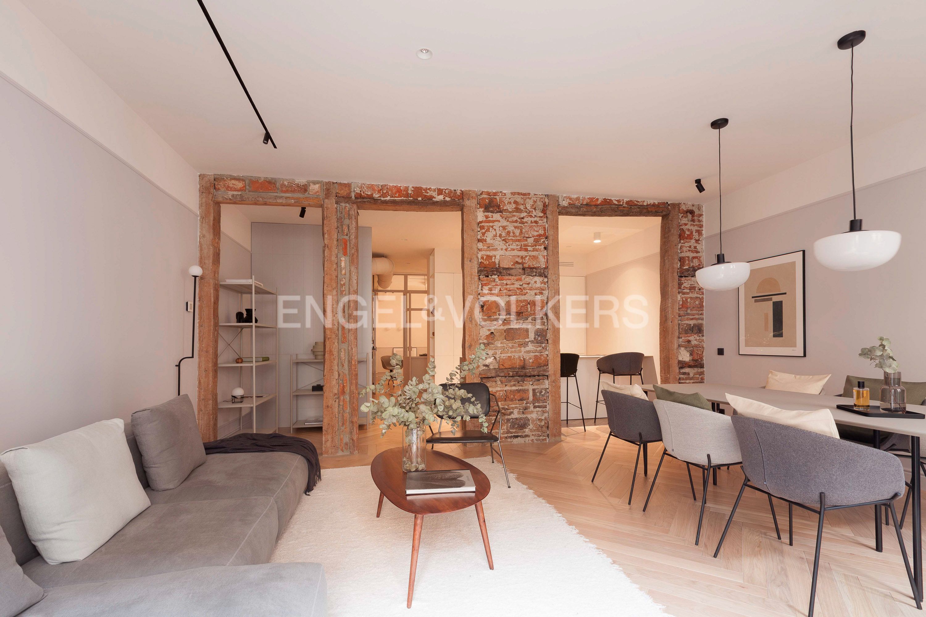 Living room of Flat for rent in  Madrid Capital  with Air Conditioner, Heating and Furnished