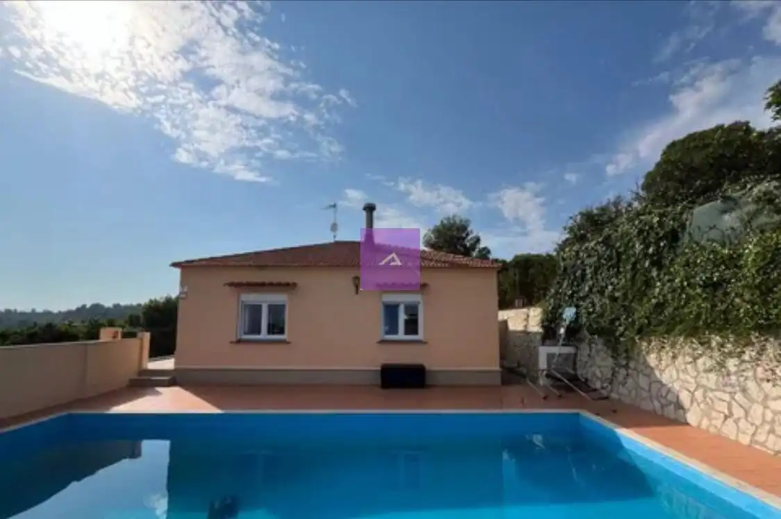 Exterior view of Houses for sale in Villanueva de Castellón  with Terrace, Storage room and Swimming Pool