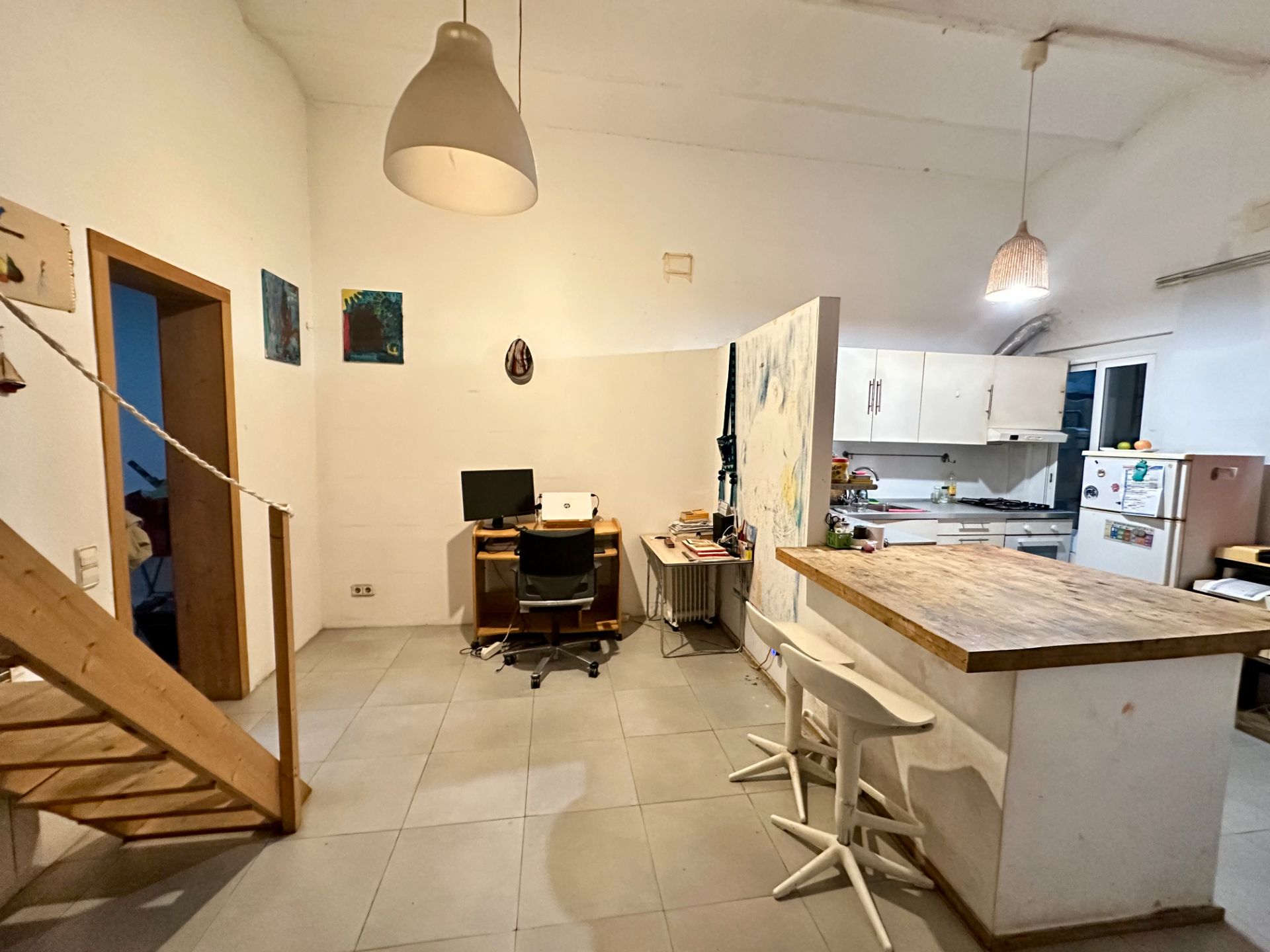 Cuina de Planta baixa en venda en  Barcelona Capital amb Calefacció, Parquet i Terrassa