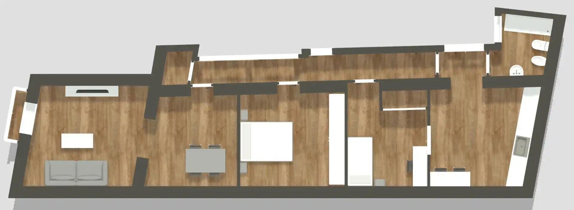 Wohnung zum Verkauf in Cádiz mit Klimaanlage, Abstellraum und Balkon