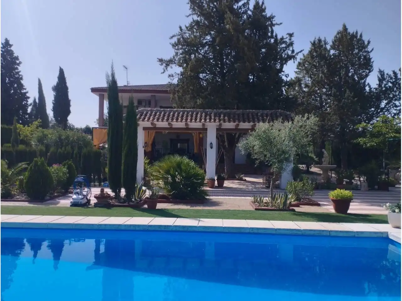 Piscina de Finca rústica en venta en Pozuelo de Calatrava con Aire acondicionado, Jardín privado y Terraza