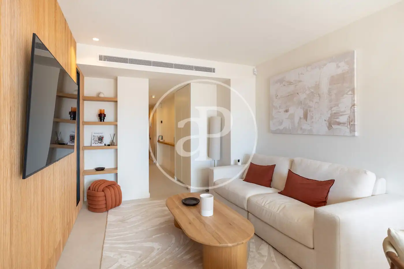 Sala d'estar de Pis en venda en Barcelona amb Aire condicionat, Calefacció i Terrassa
