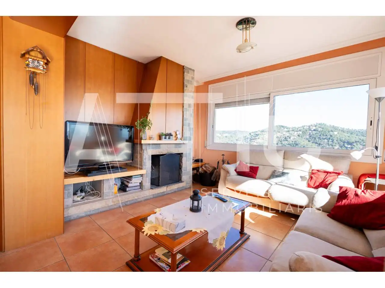 Sala d'estar de Casa o xalet en venda en Castellar del Vallès amb Aire condicionat, Calefacció i Terrassa