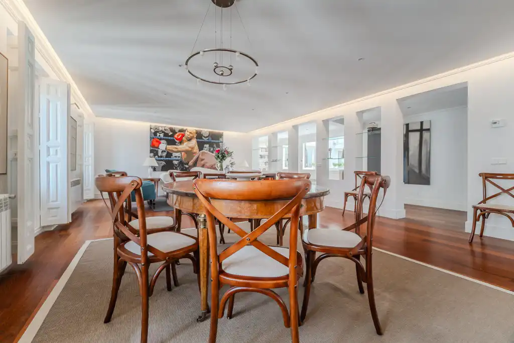 Dining room of Flat for rent in Madrid  with Air Conditioner, Heating and Balcony
