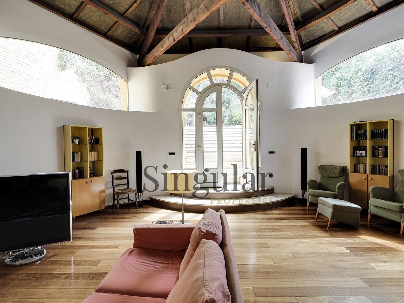 Living room of House or chalet for sale in  Barcelona Capital  with Air Conditioner, Heating and Private garden