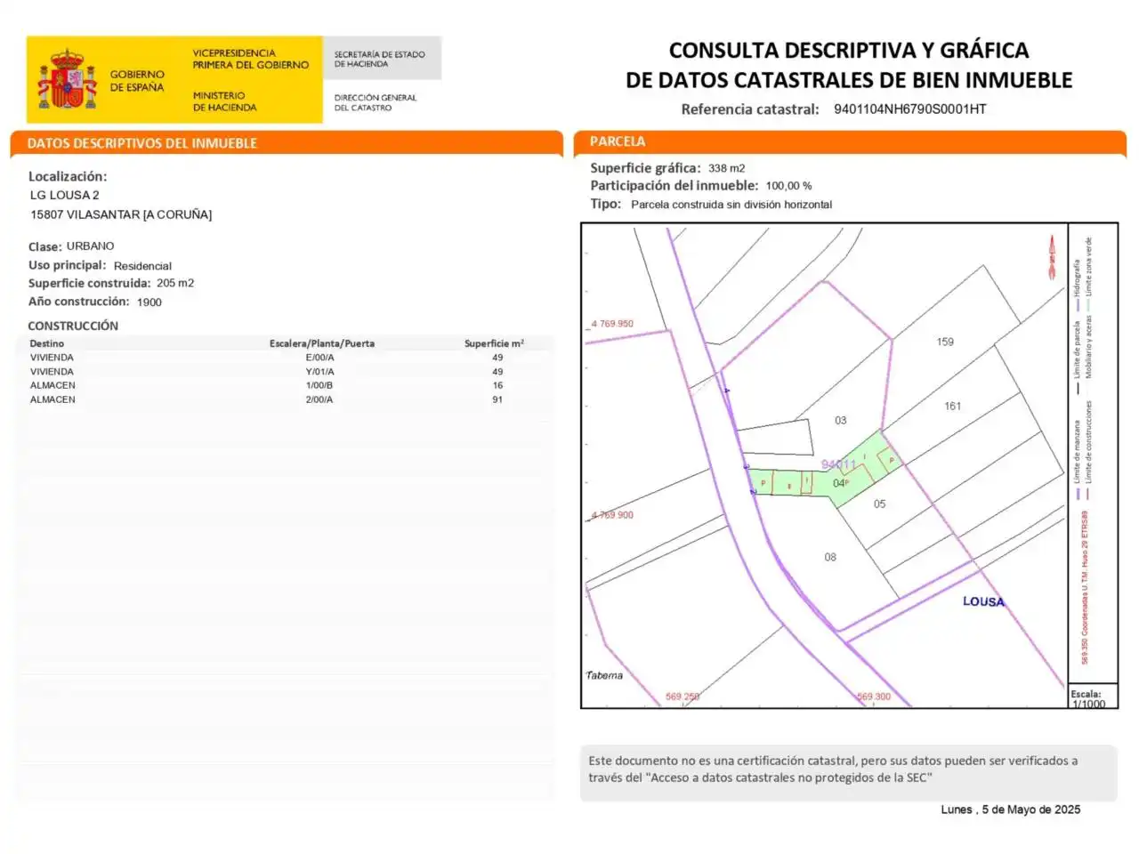 Casa o chalet en venta en Vilasantar con Jardín privado