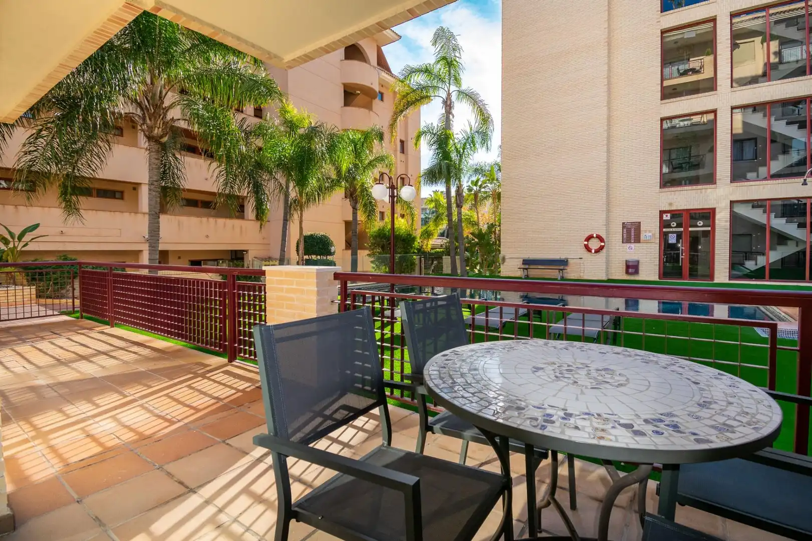 Terraza de Apartamento de alquiler en L'Alfàs del Pi con Aire acondicionado, Terraza y Amueblado