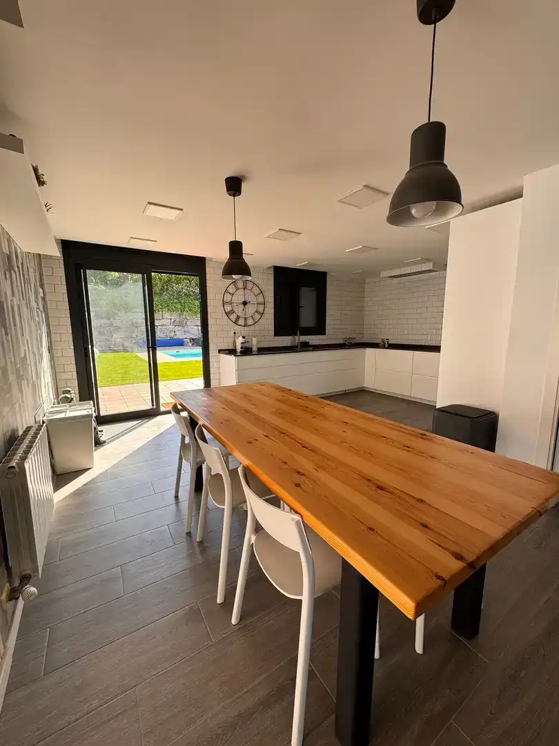 Cocina de Casa o chalet en venta en Vallromanes con Piscina y Balcón