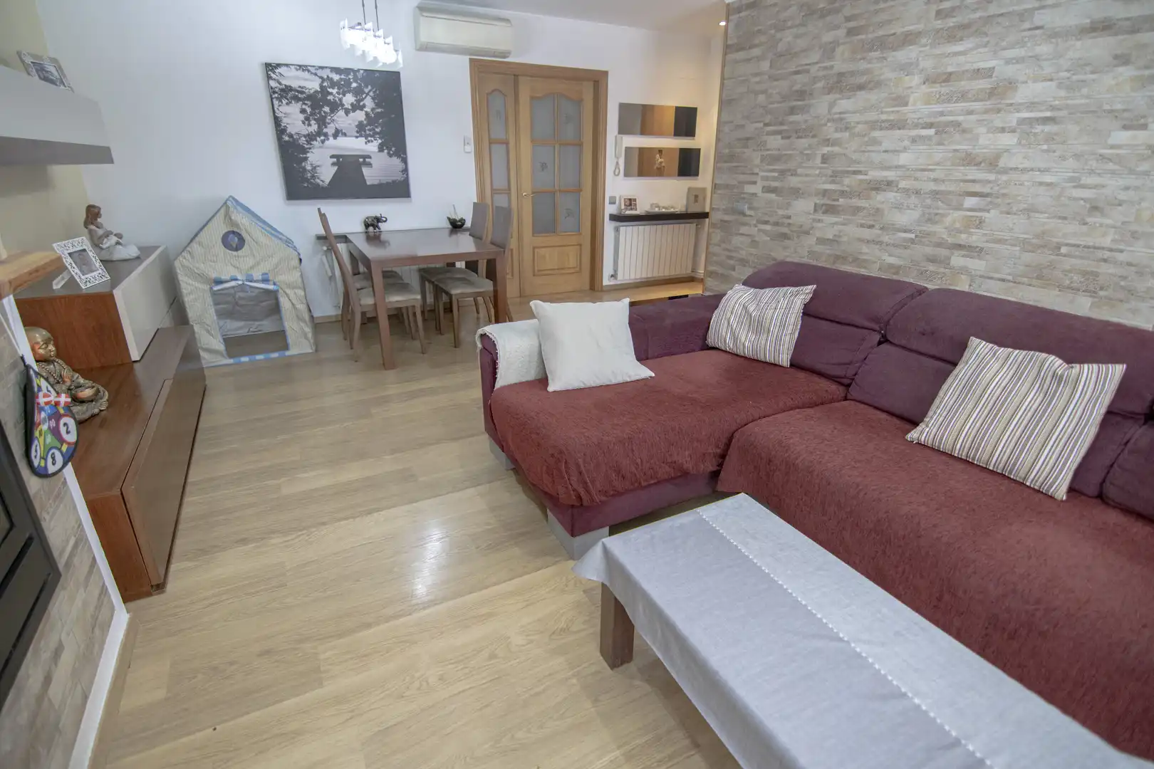 Sala de estar de Casa o chalet en venta en Barcelona con Aire acondicionado, Calefacción y Parquet