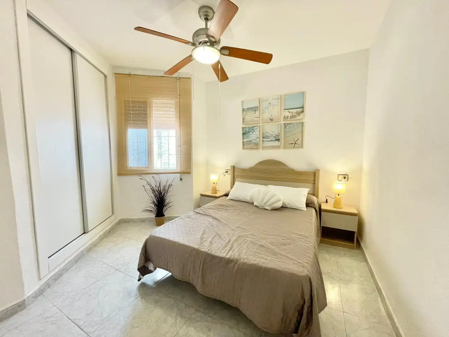 Schlafzimmer von Wohnungen zur Miete in San Pedro del Pinatar mit Klimaanlage, Heizung und Möbliert