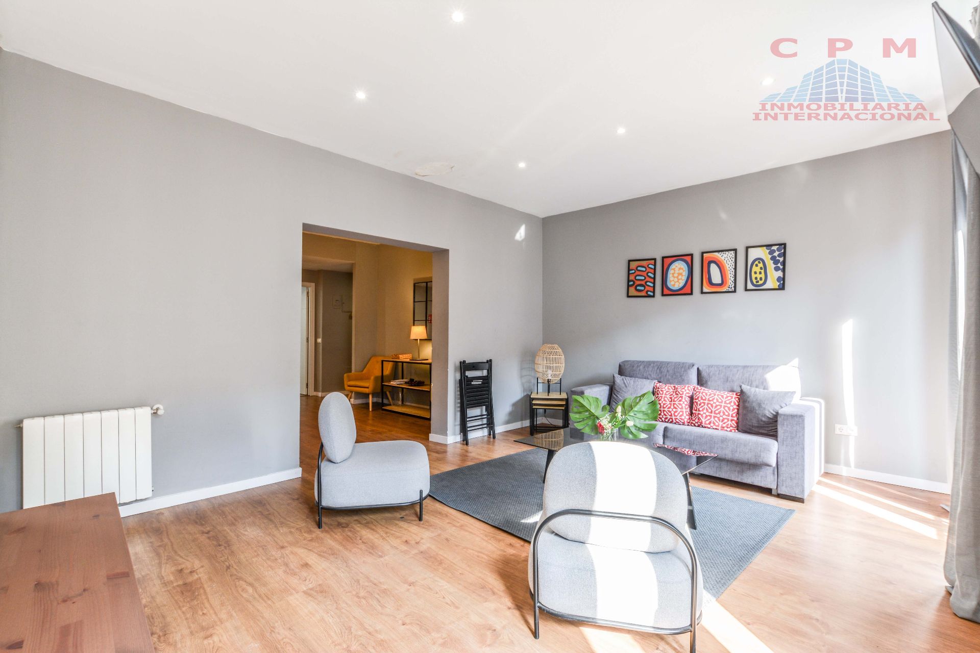 Sala d'estar de Pis de lloguer en  Madrid Capital amb Aire condicionat, Calefacció i Moblat