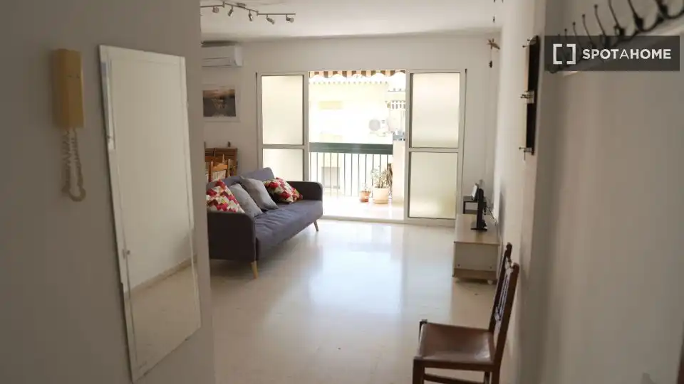Living room of Apartments for share in Rincón de la Victoria  with Air Conditioner, Terrace and Furnished