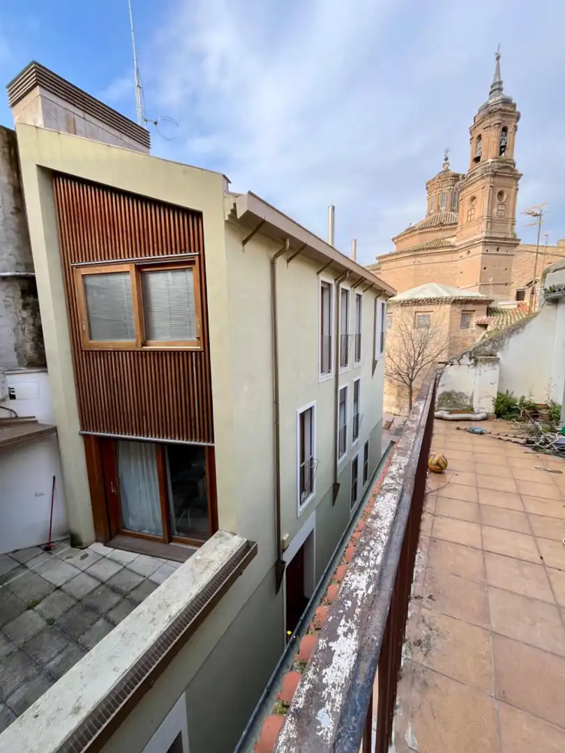 Exterior view of Flat for sale in Tudela  with Heating, Terrace and Storage room