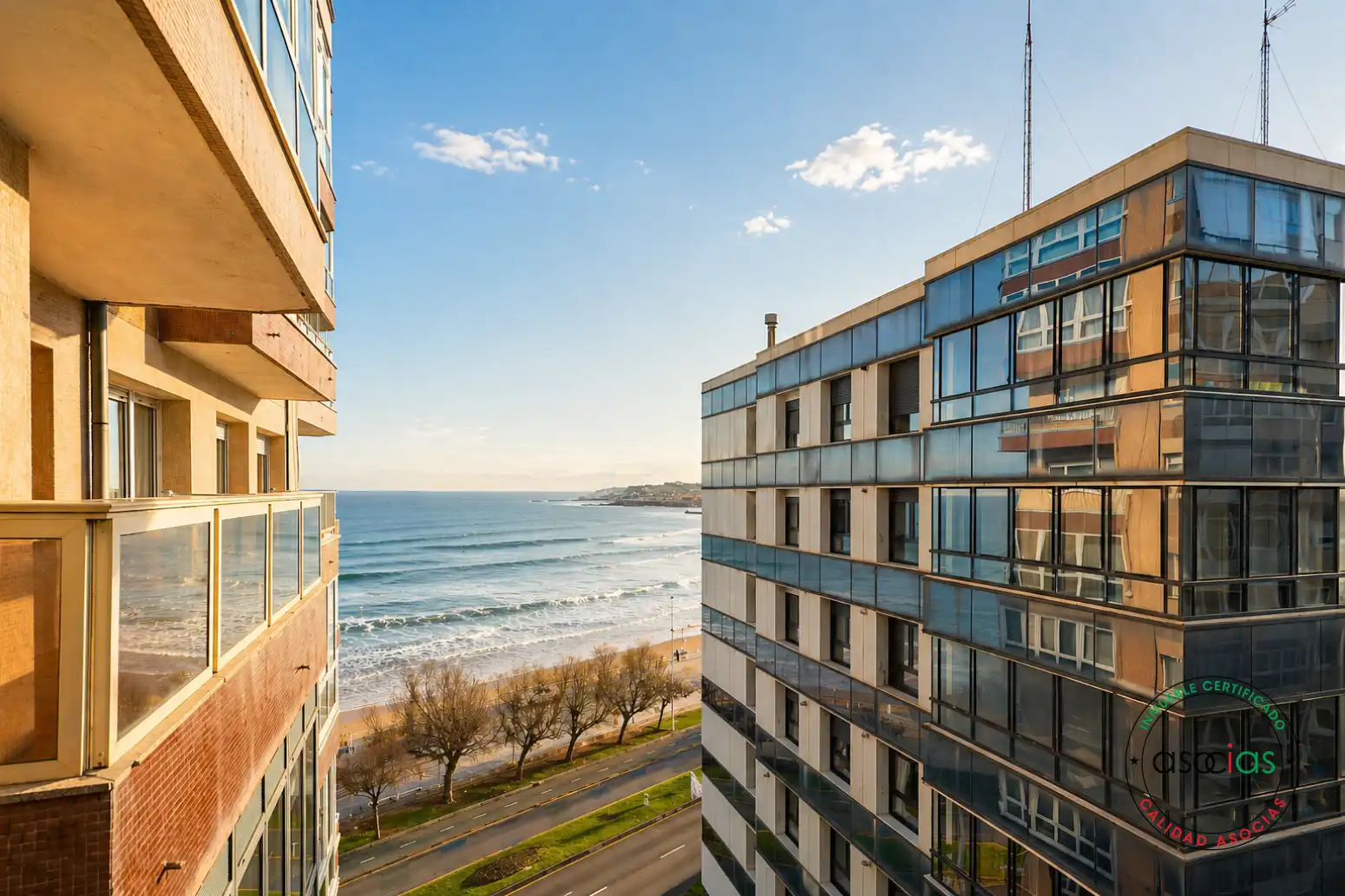 Bedroom of Flat for sale in Gijón   with Heating, Parquet flooring and Terrace