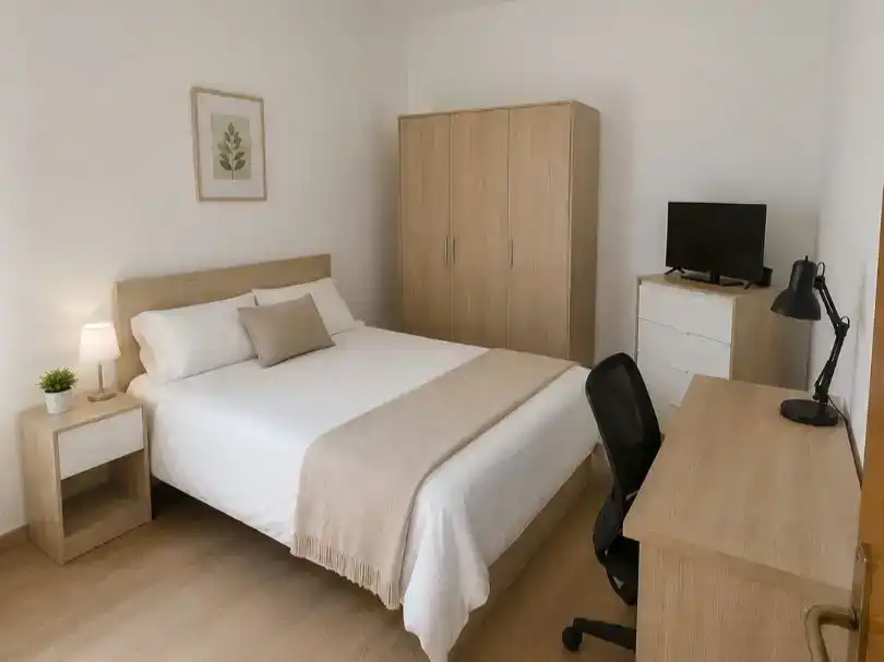 Schlafzimmer von Erdgeschoss zur Miete in Cartagena mit Privatgarten, Parkett und Möbliert