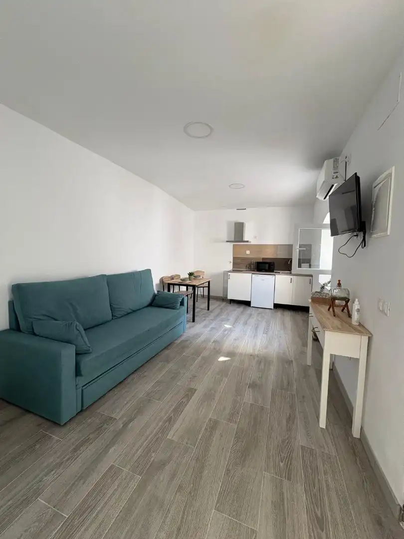 Sala d'estar de Casa adosada en venda en Carmona amb Aire condicionat, Terrassa i Moblat