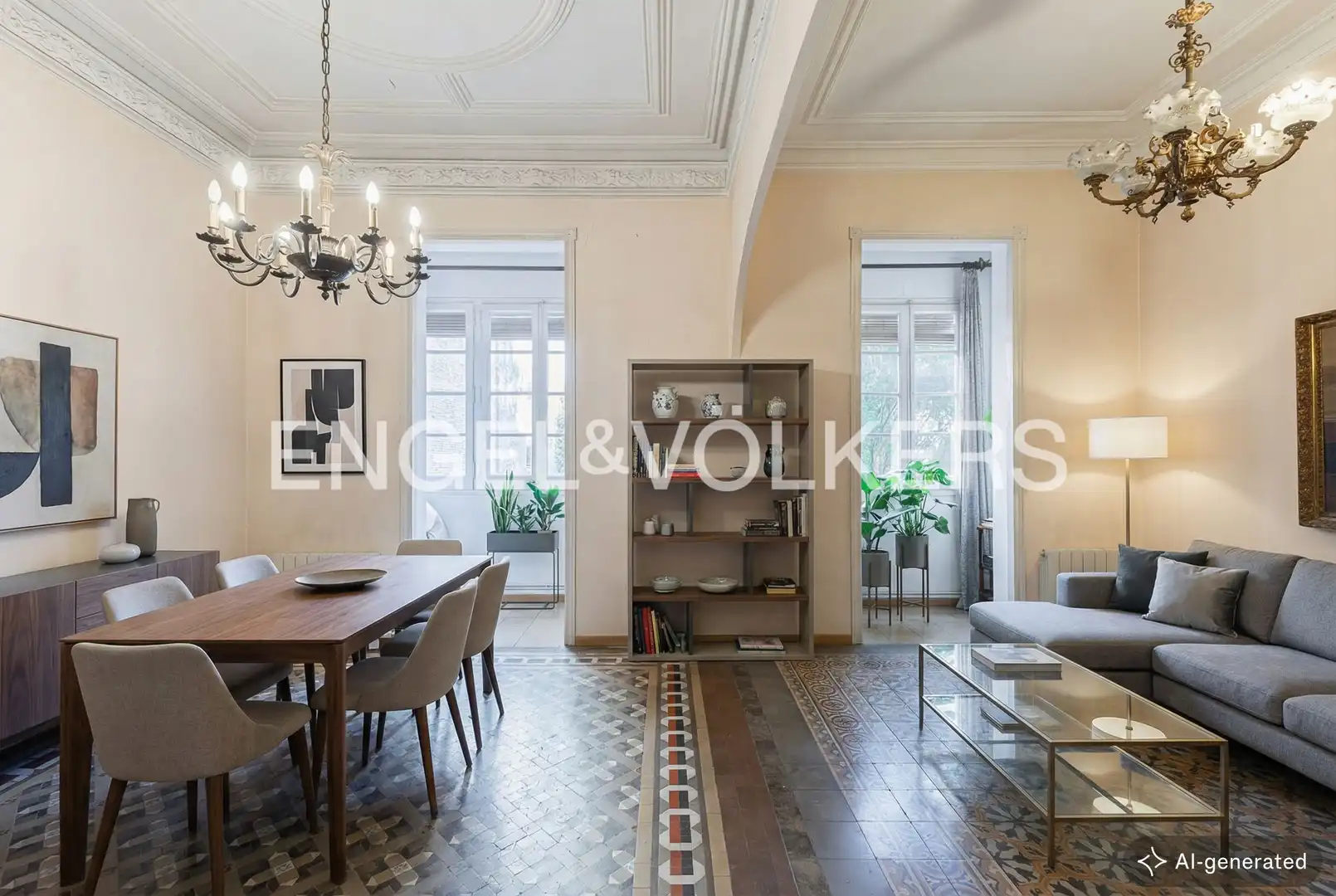 Wohnzimmer von Wohnung zum Verkauf in  Barcelona Capital mit Klimaanlage, Heizung und Parkett