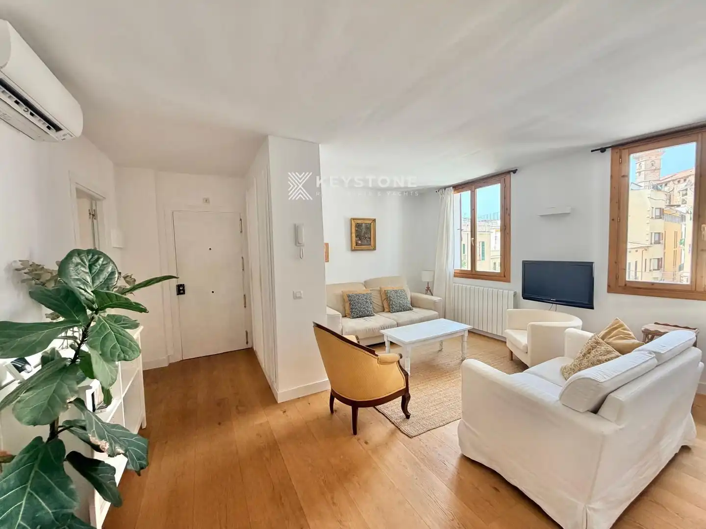 Sala d'estar de Pis de lloguer en  Palma de Mallorca amb Aire condicionat