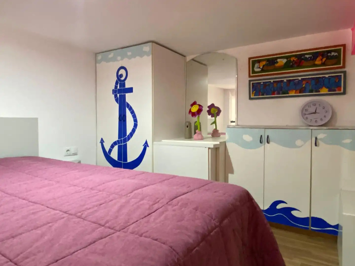 Schlafzimmer von Einfamilien-Reihenhaus zum Verkauf in El Vendrell mit Klimaanlage, Heizung und Terrasse