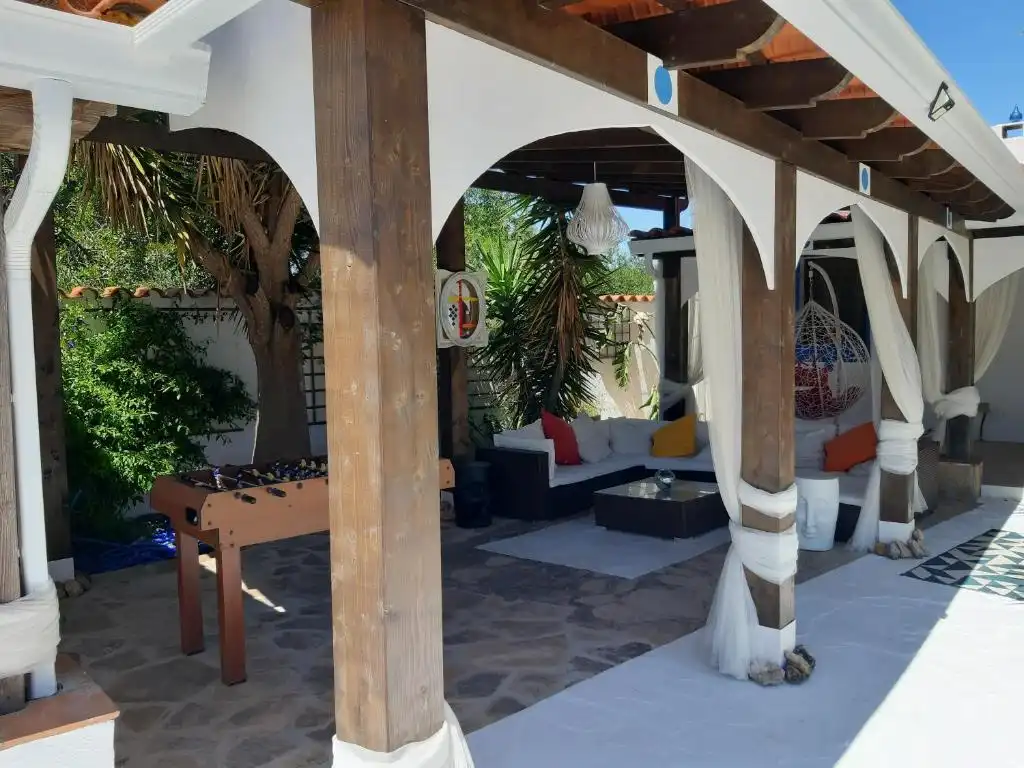 Terrasse von Haus oder Chalet zur Miete in L'Ametlla de Mar  mit Klimaanlage, Privatgarten und Schwimmbad