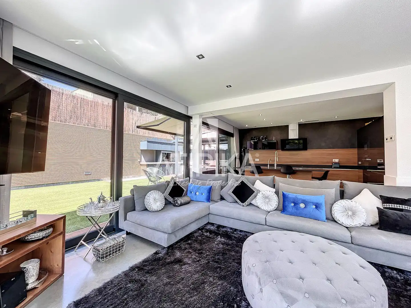 Living room of Houses for rent in Castelldefels  with Heating, Terrace and Swimming Pool