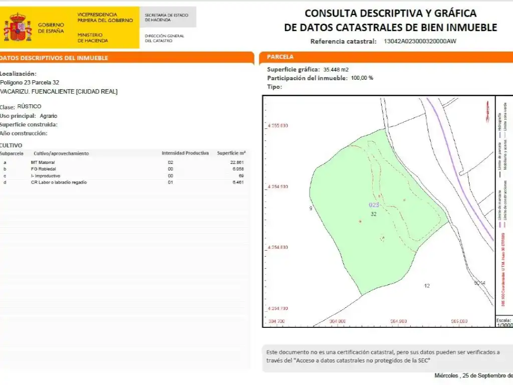Terreny residencial en venda a Fuencaliente