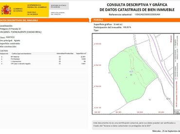 Terreny residencial en venda a Fuencaliente