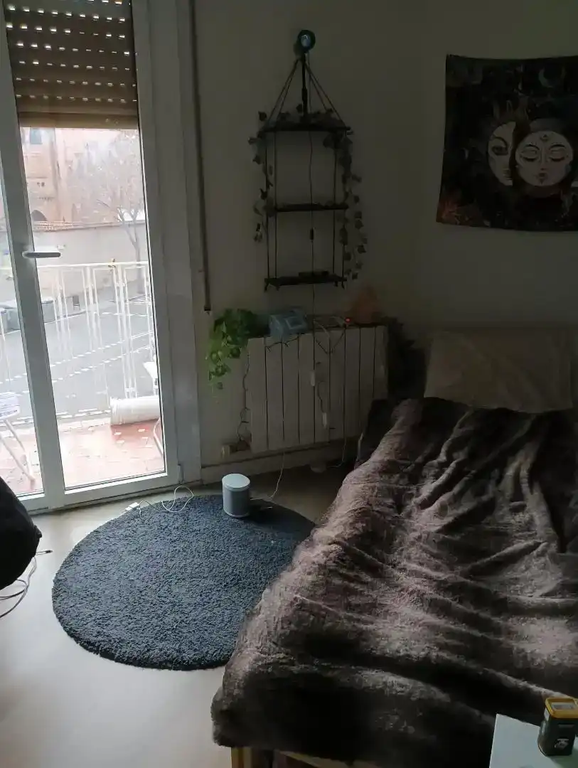 Schlafzimmer von Wohnung zur Miete in  Barcelona Capital mit Klimaanlage und Balkon